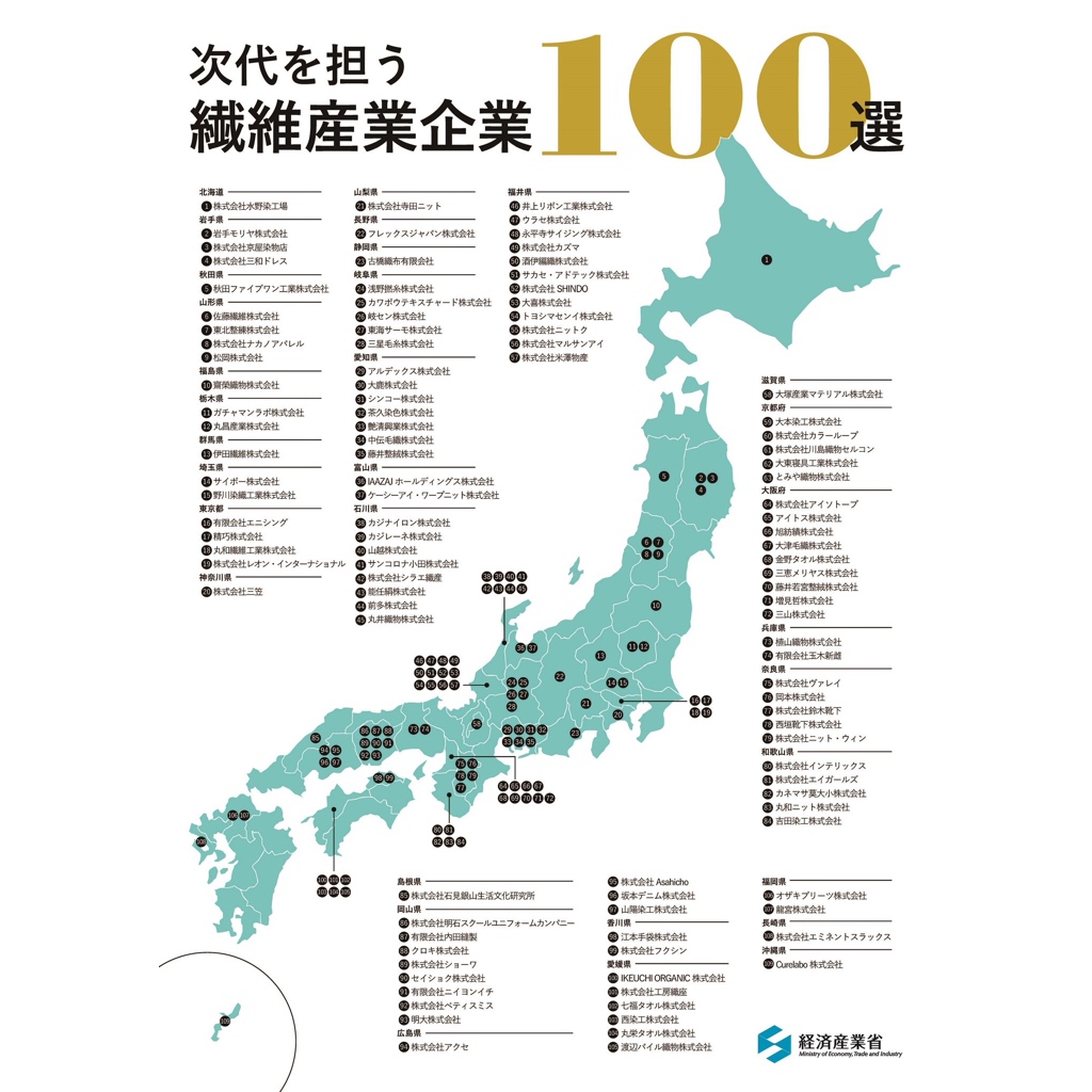 次代を担う繊維産業企業100選」に選出されました！ - 株式会社ヴァレイ